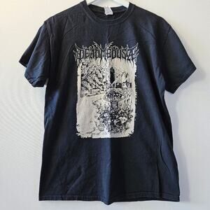Men's Death Medusa Gildan Graphic Music Black Tee Size Medium